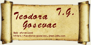 Teodora Goševac vizit kartica